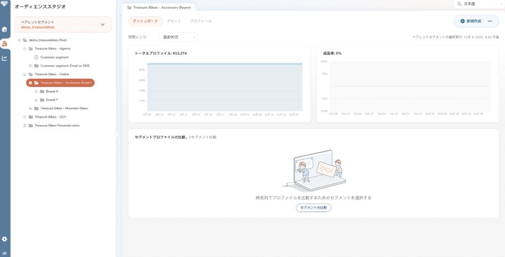 図1：日本語化されたオーディエンススタジオ