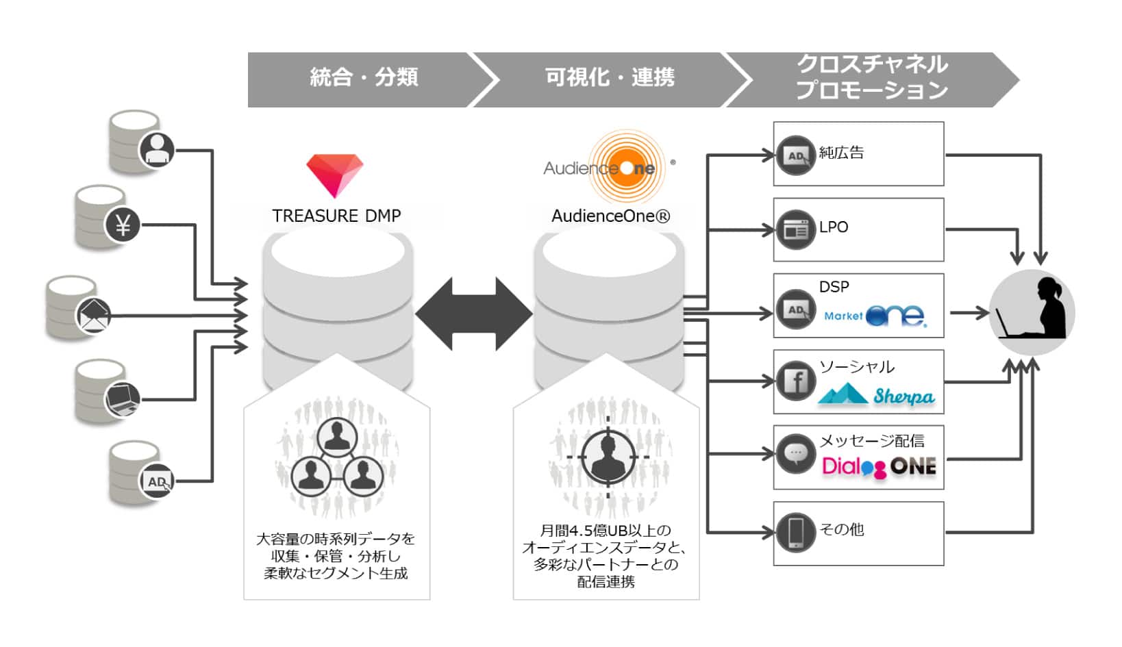 AudienceOne® Treasure Data 連携図