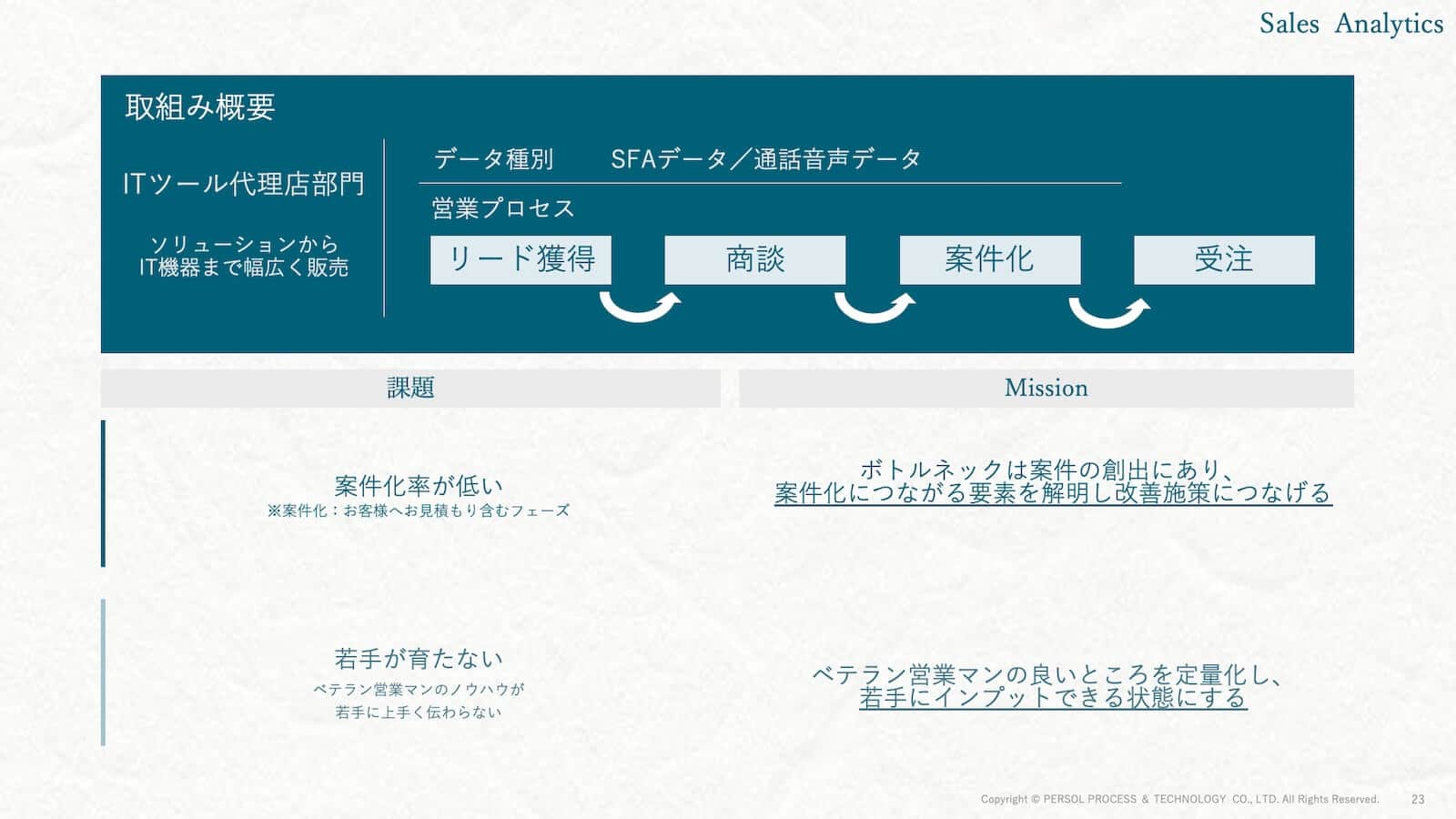 Sales Analytics_取組概要