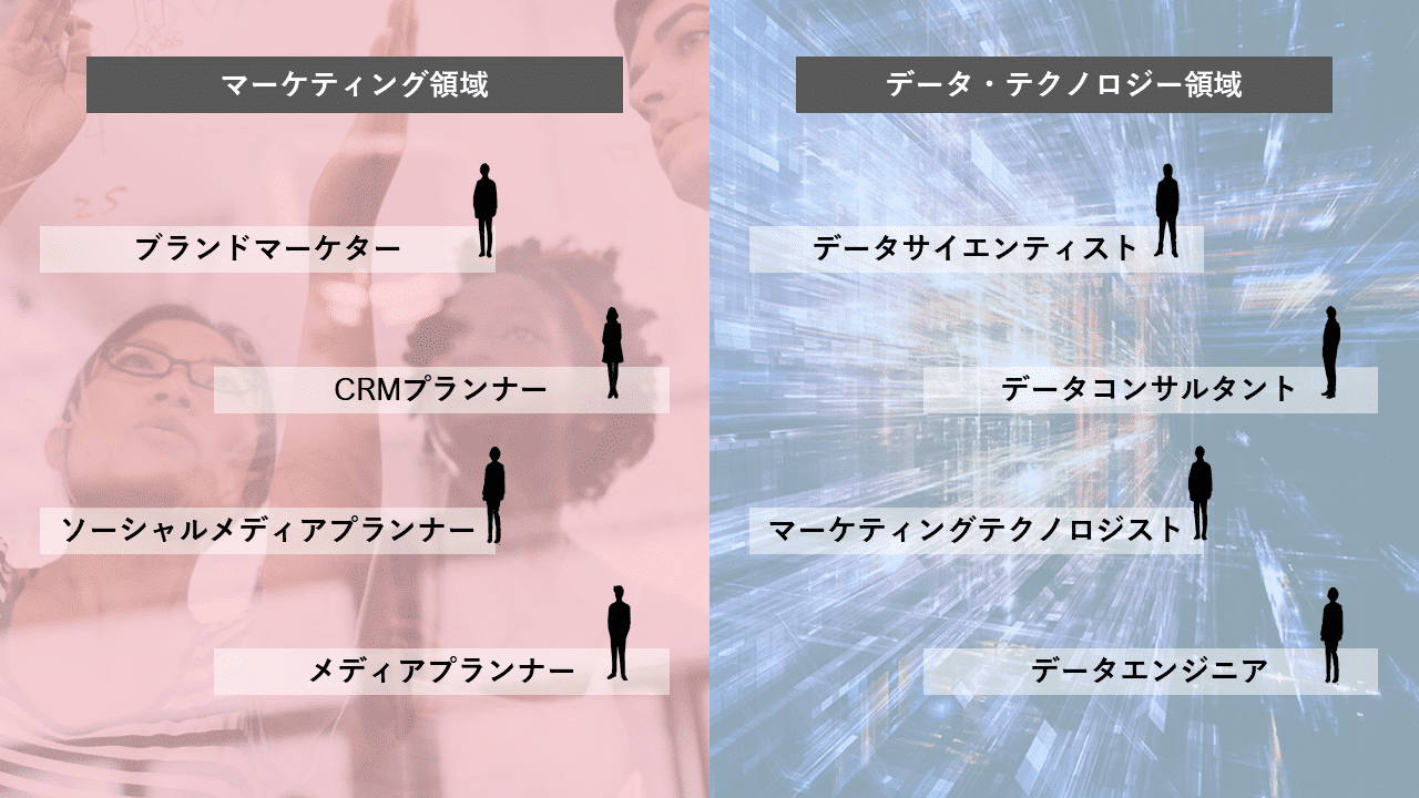 マーケティング領域とデジタル領域という職種の枠組み