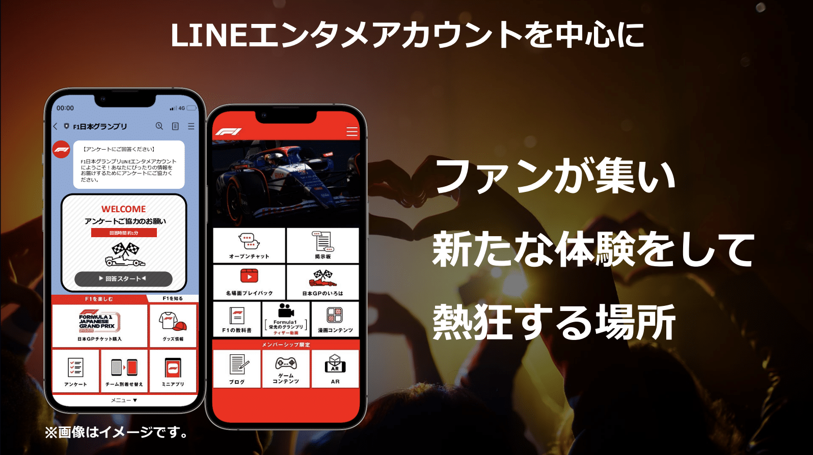 LINEエンタメアカウントを中心に、ファンが集い、新たな体験をして熱狂する場所を提供する、サービス紹介