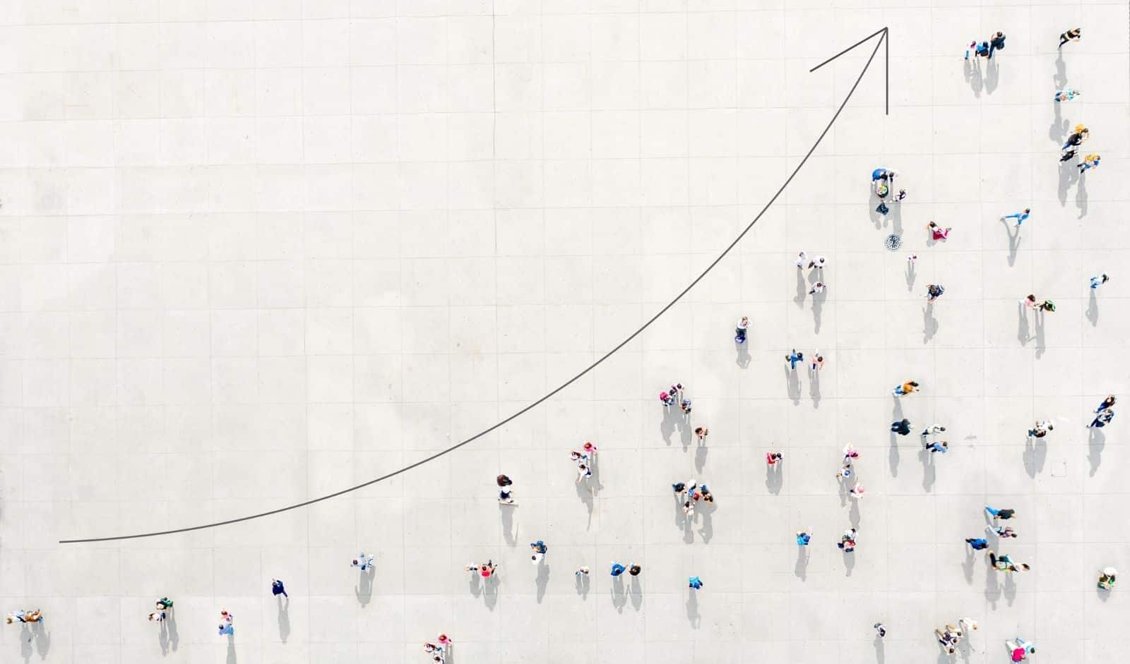 向上、上昇のイメージ画像